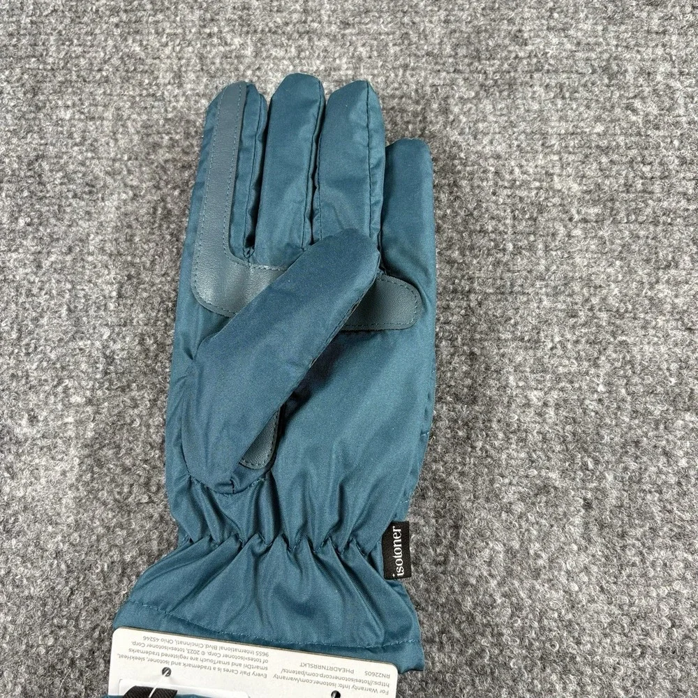 Isotoner Gloves Women S/M Peacock SleekHeat SmartTouch Winter Ski Quilted NWT